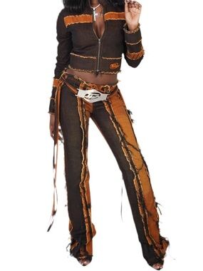 Twiley Denim Jacket and Pants blue|orange